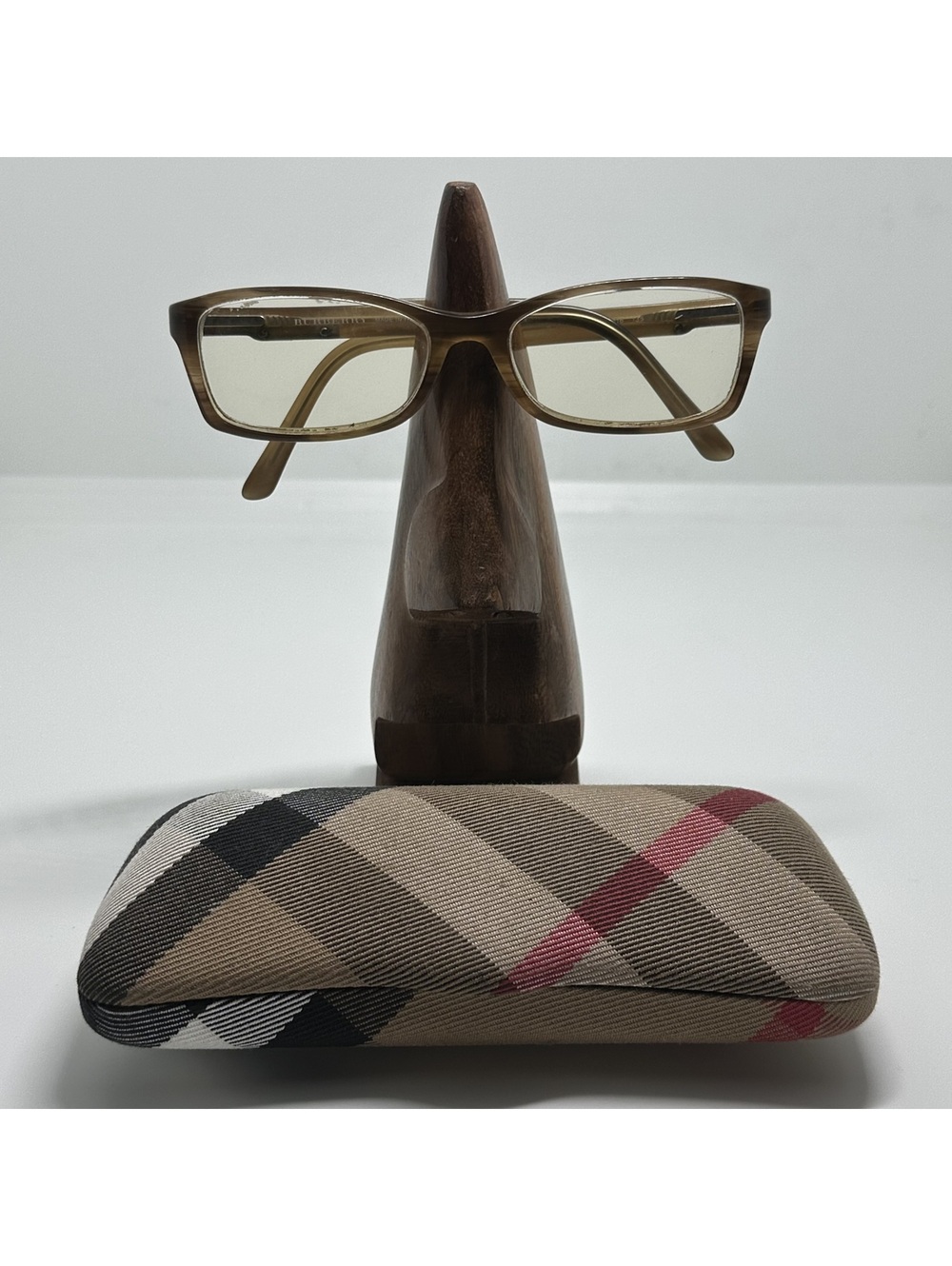 Burberry Rectangular Brown Prescription Glasses Frames with Case